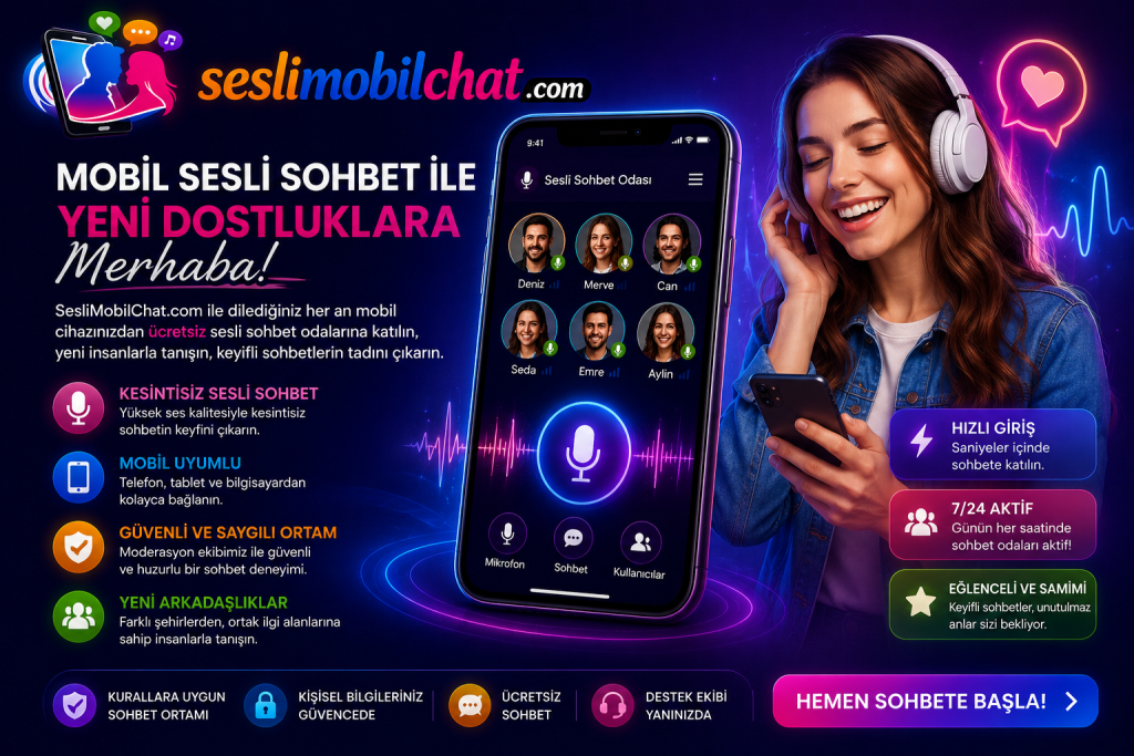 Mobil Sesli Sohbet ile Yeni Dostluklara Merhaba